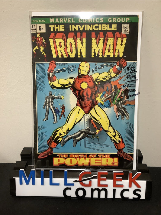 Iron Man #47 (Marvel Comics June 1972) F (6.0) UK Price Variant, Origin Retold