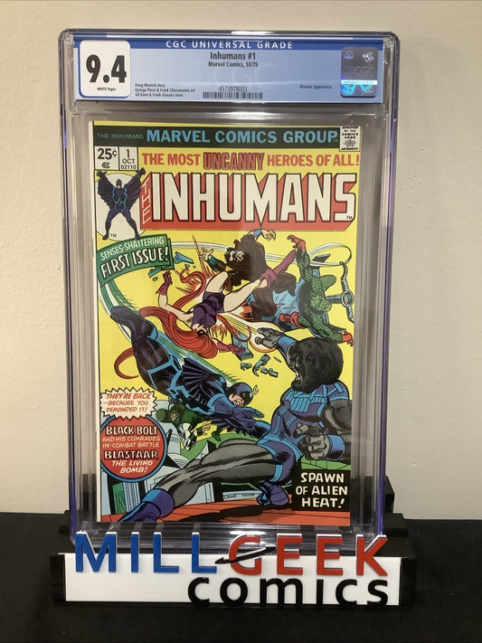 Inhumans #1 (Marvel Comics October 1975) CGC Graded 9.4 (NM) White Pages