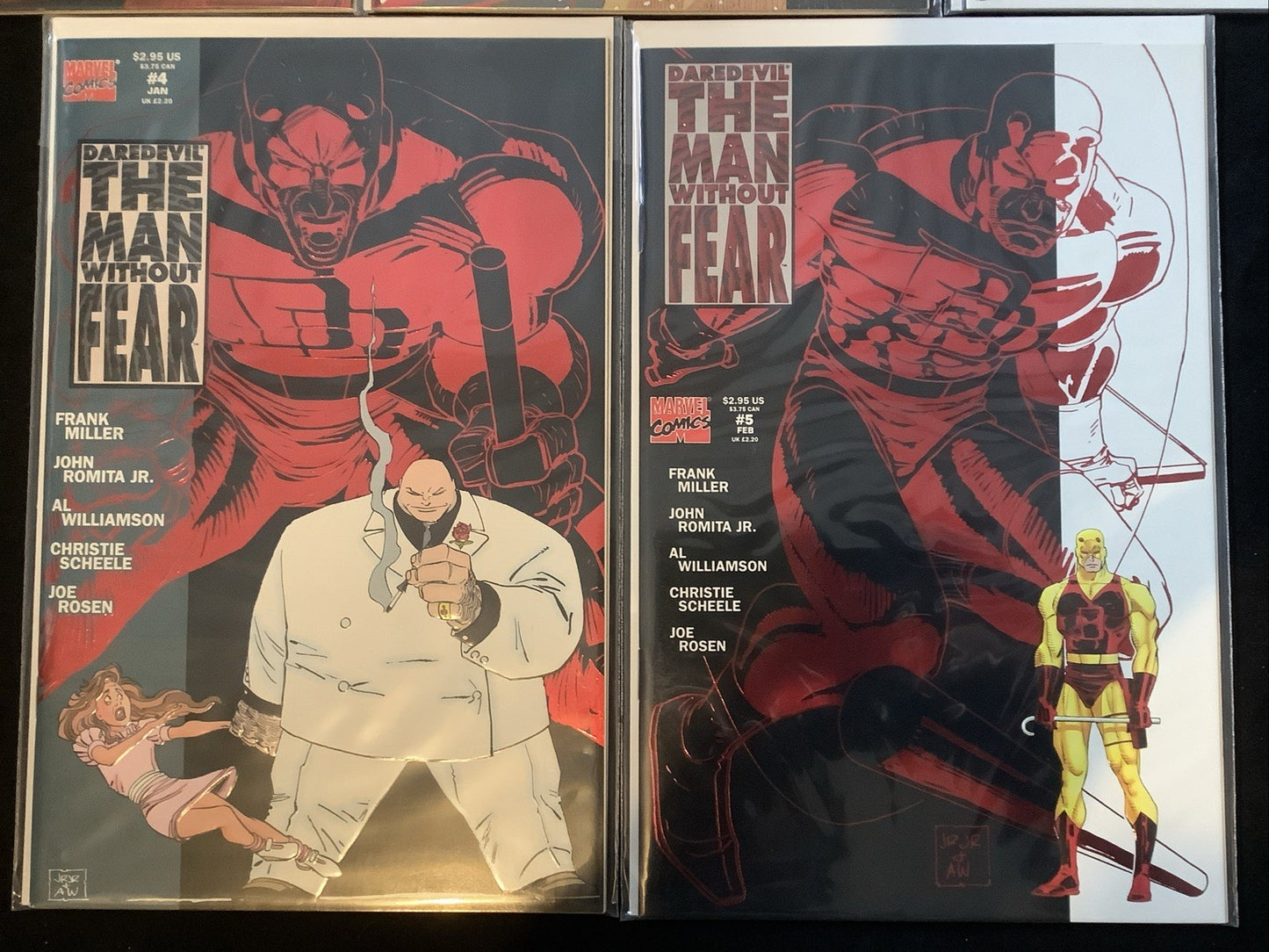 Daredevil the Man Without Fear #1-5 Complete Comic Set, Marvel, Miller/Romita Jr