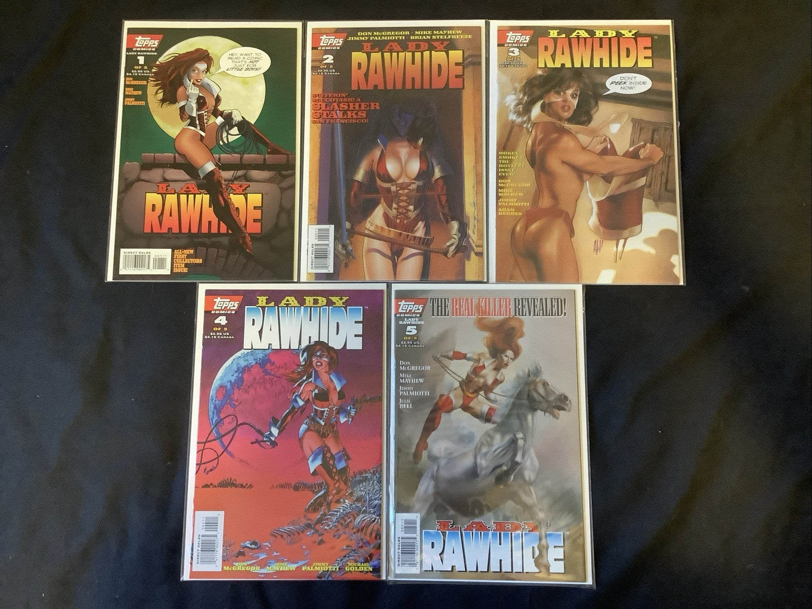 Lady Rawhide #1-5 Complete Comic Set, Topps Comics, Don McGregor, 1995