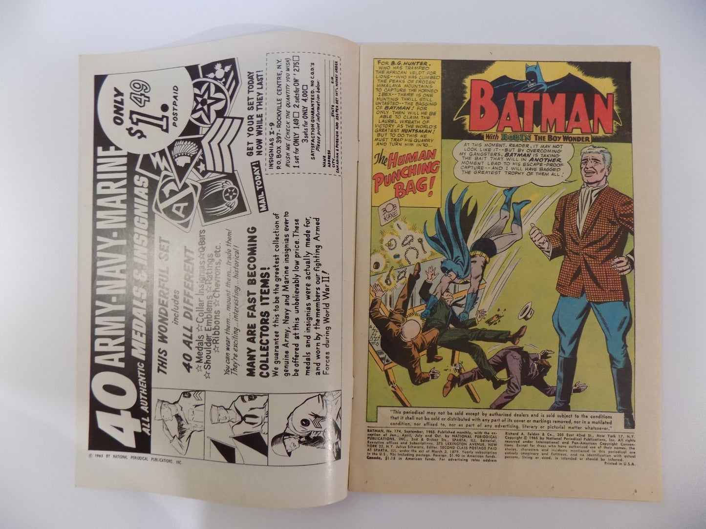 Batman #174 DC Comics Fine- September 1965