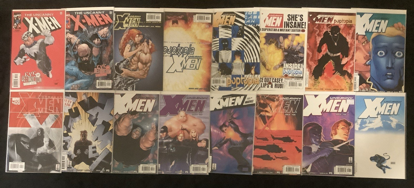 Uncanny X-Men #392-407 Comic Lot, Marvel Comics, Joe Casey, 1st App X-Corp