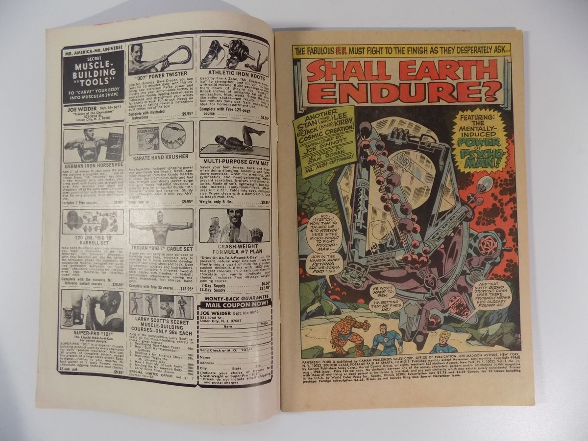 Fantastic Four #77 Marvel Comic August 1968 Fine+