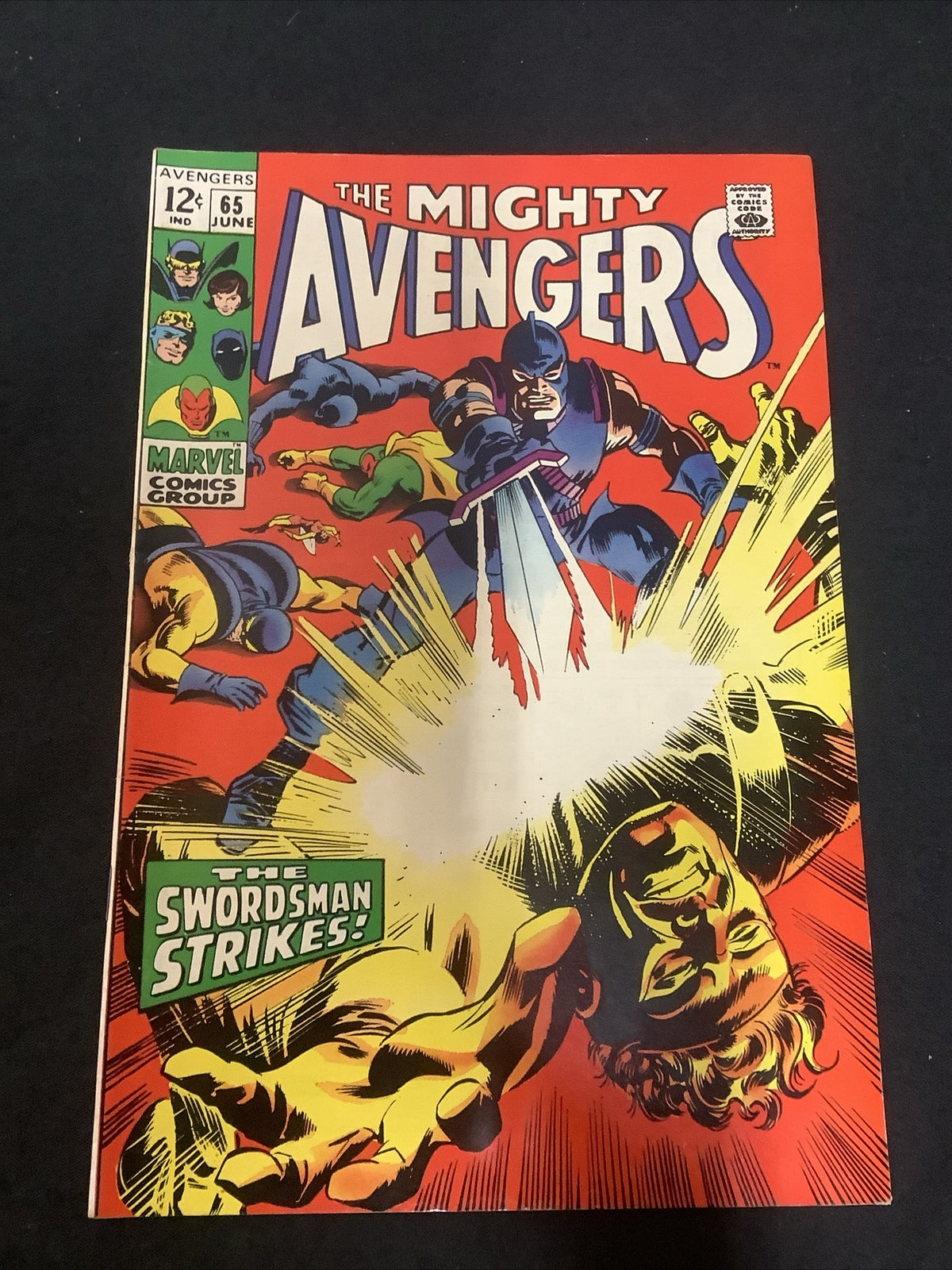 Avengers #65 (1969) VF- (7.5) Roy Thomas/Gene Colan, “The Swordsman Strikes!"