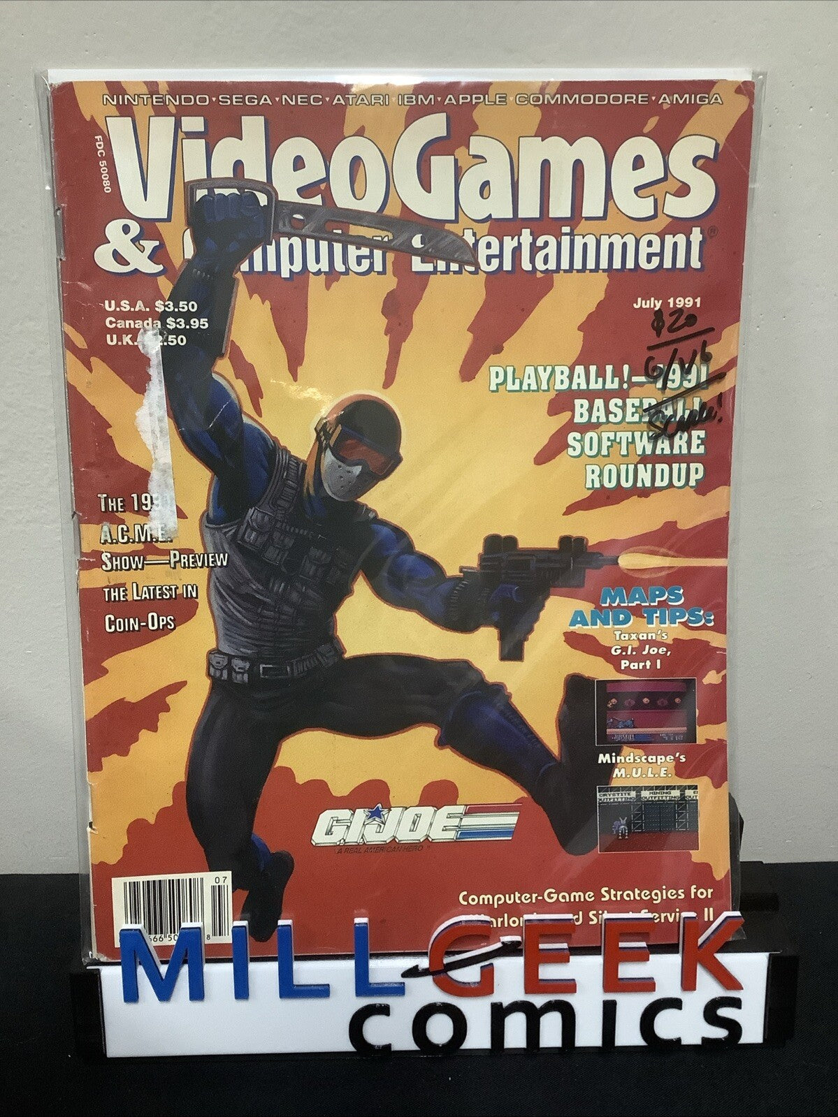 Video Games And Computer Entertainment Magazine, July 1991, G/VG, Scarce