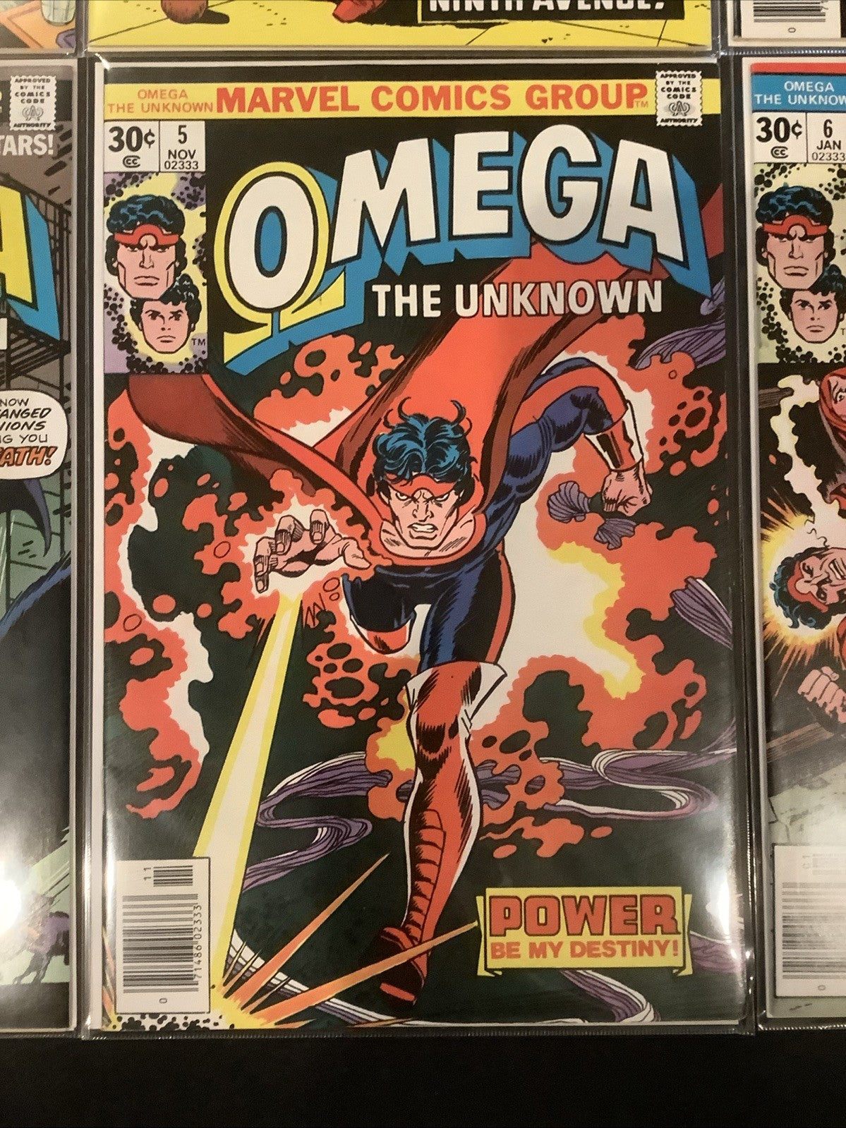 Omega the Unknown #1-6 Comic Lot, Marvel, Steve Gerber, Joe Sinnott, March 1976
