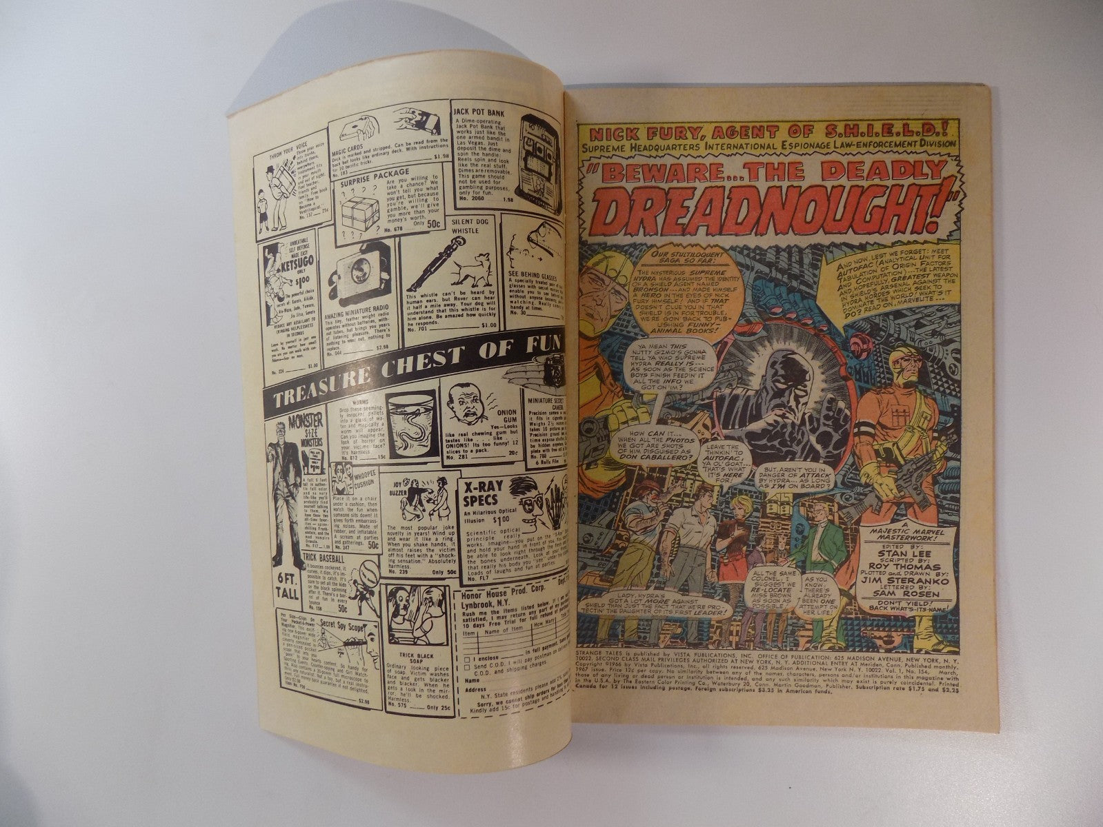 Strange Tales #154 Marvel Comic March 1967 Very Fine-
