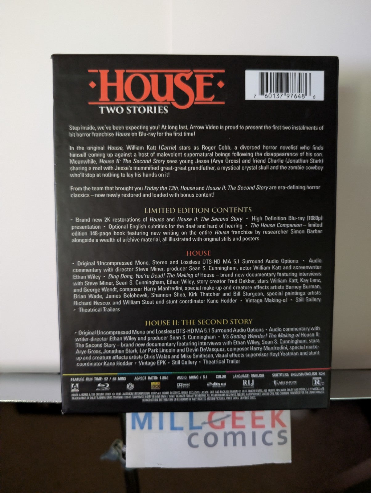 HOUSE TWO STORIES (1986/87) OOP Limited Edition Arrow Blu-Ray Set 1985 W/book-JD
