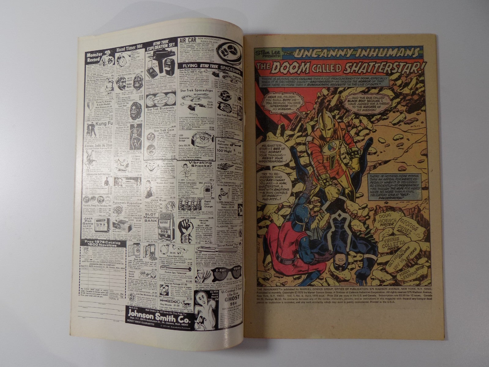 Inhumans #4 Marvel Comic Price Variant! April 1976 Fine+