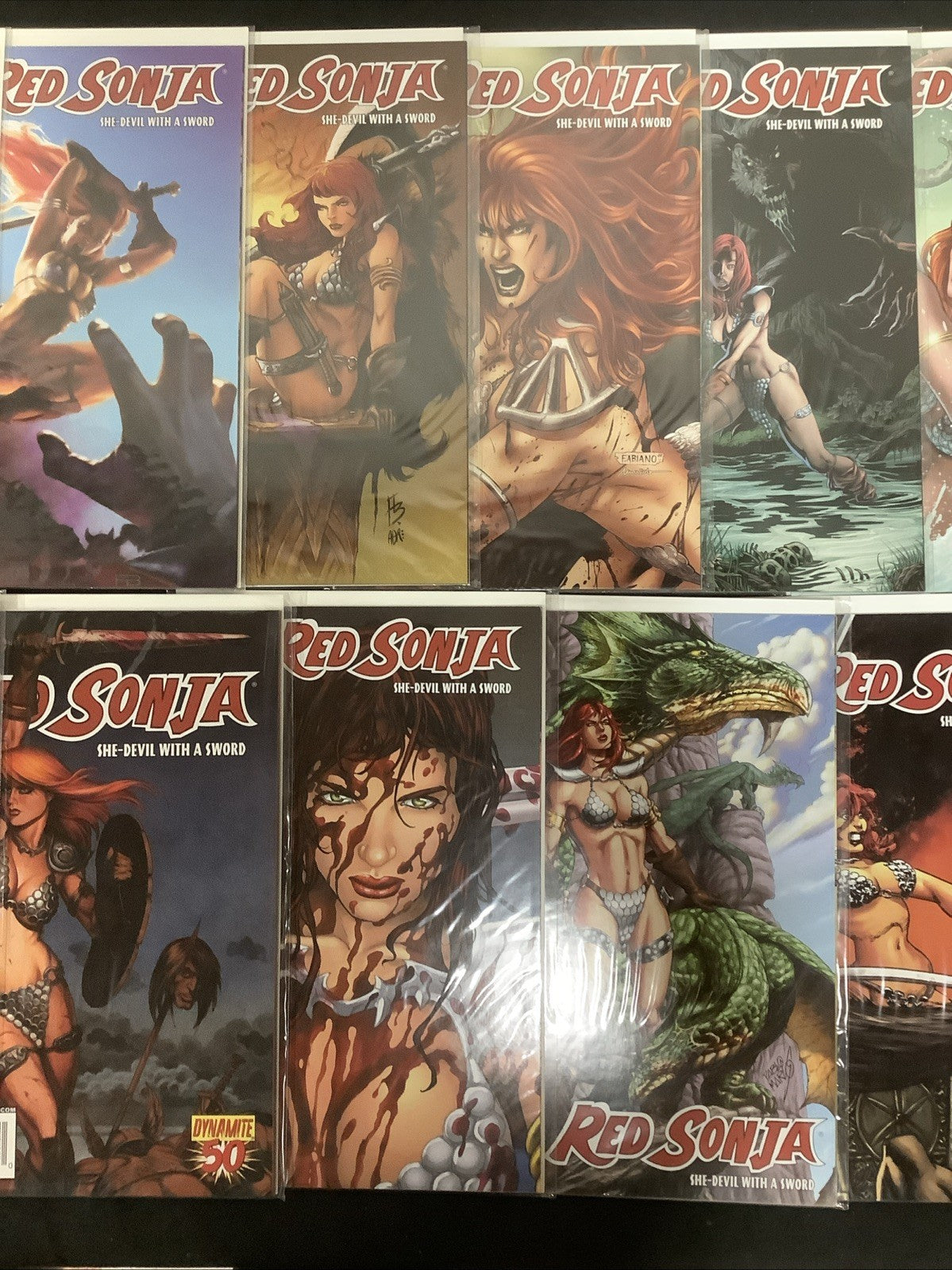 Red Sonja #1-50 + Annual #1-2 + Giant #1-2 + Cover Gallery #1 Comic Lot, See Pic