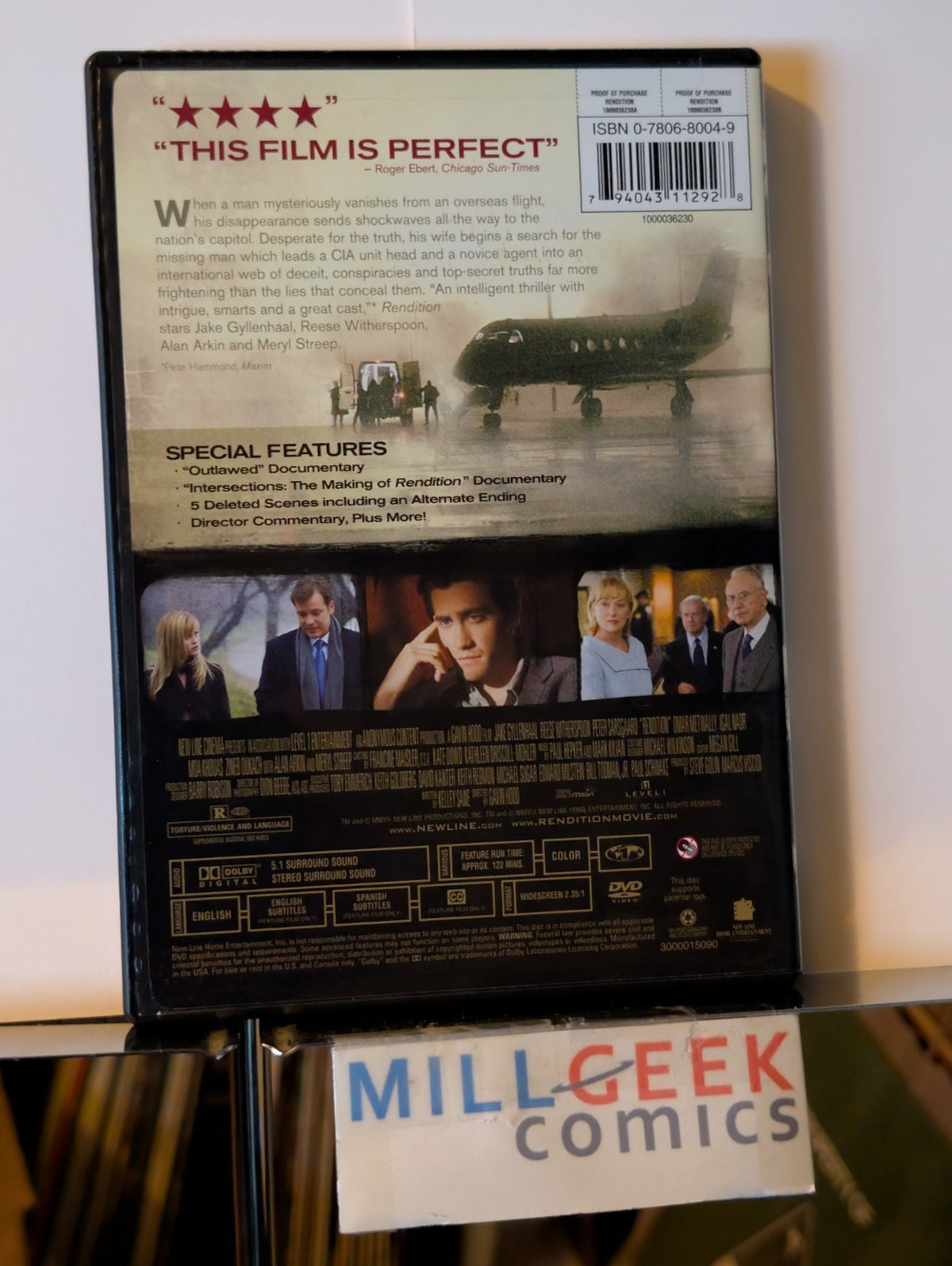 No Way Out / Runaway Jury / Rendition, 3 Drama Movie Lot (DVD) -JD