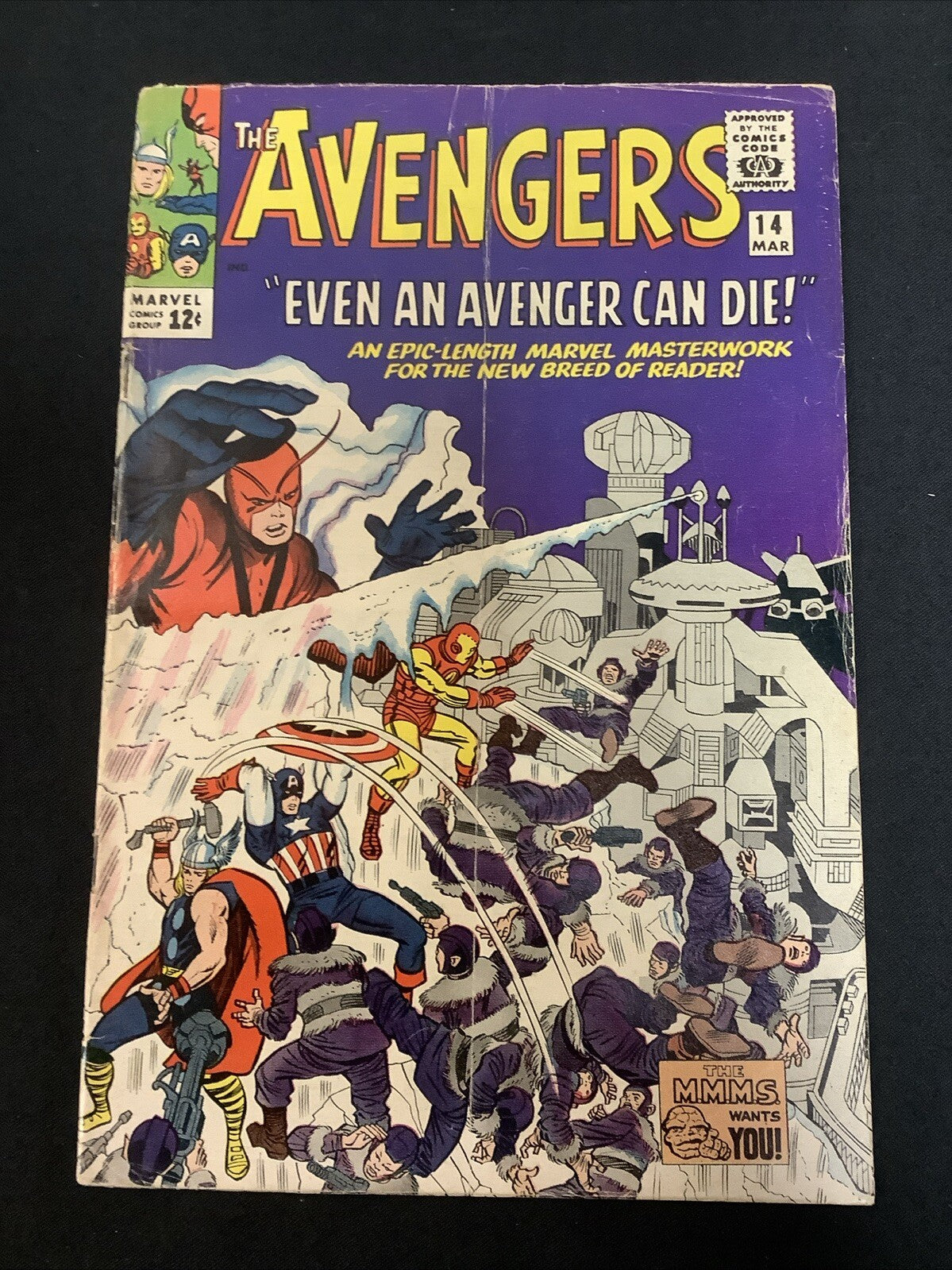 Avengers #14 (Marvel Comics March 1965) VG+ (4.5) “Even An Avenger Can Die”