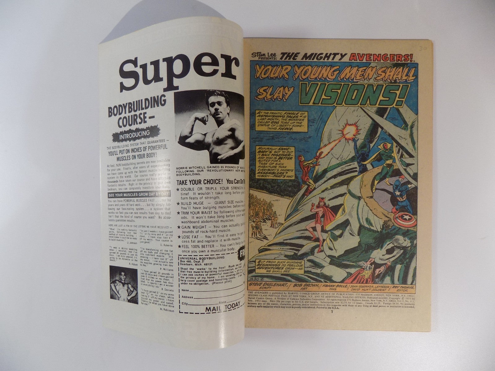 Avengers #113 Marvel Comic July 1973 Very Fine+