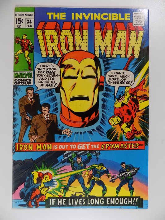 Iron Man #34 Marvel Comic February 1971 Fine/Very Fine