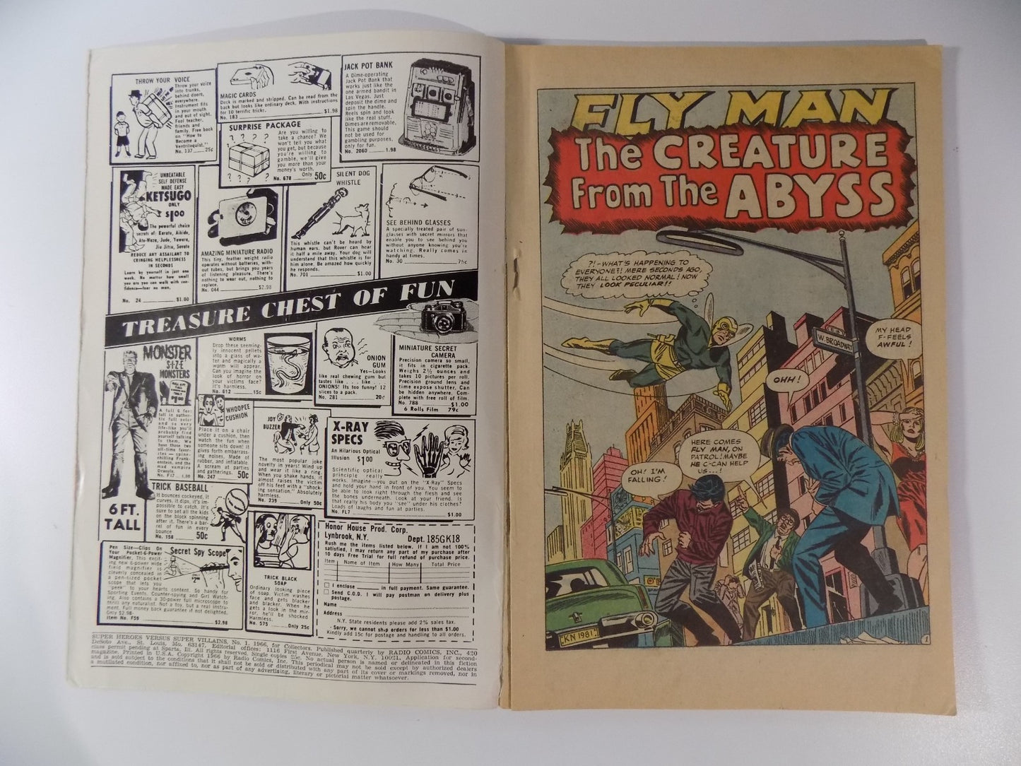 Super Heroes Versus Super Villains #1 Radio Comics 1966 Fine+