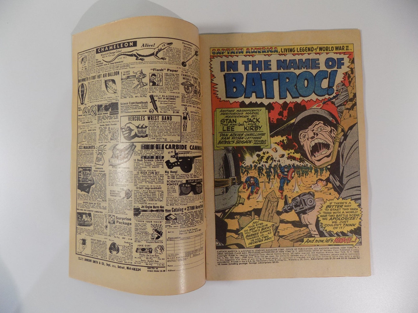 Captain America #105 Marvel Comic September 1968 Fine/Very Fine