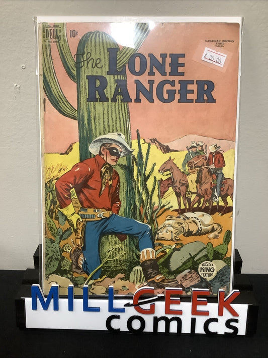 Lone Ranger #22 (1950) G/VG (3.0) 3/8” Spine Roll, Canadian Edition
