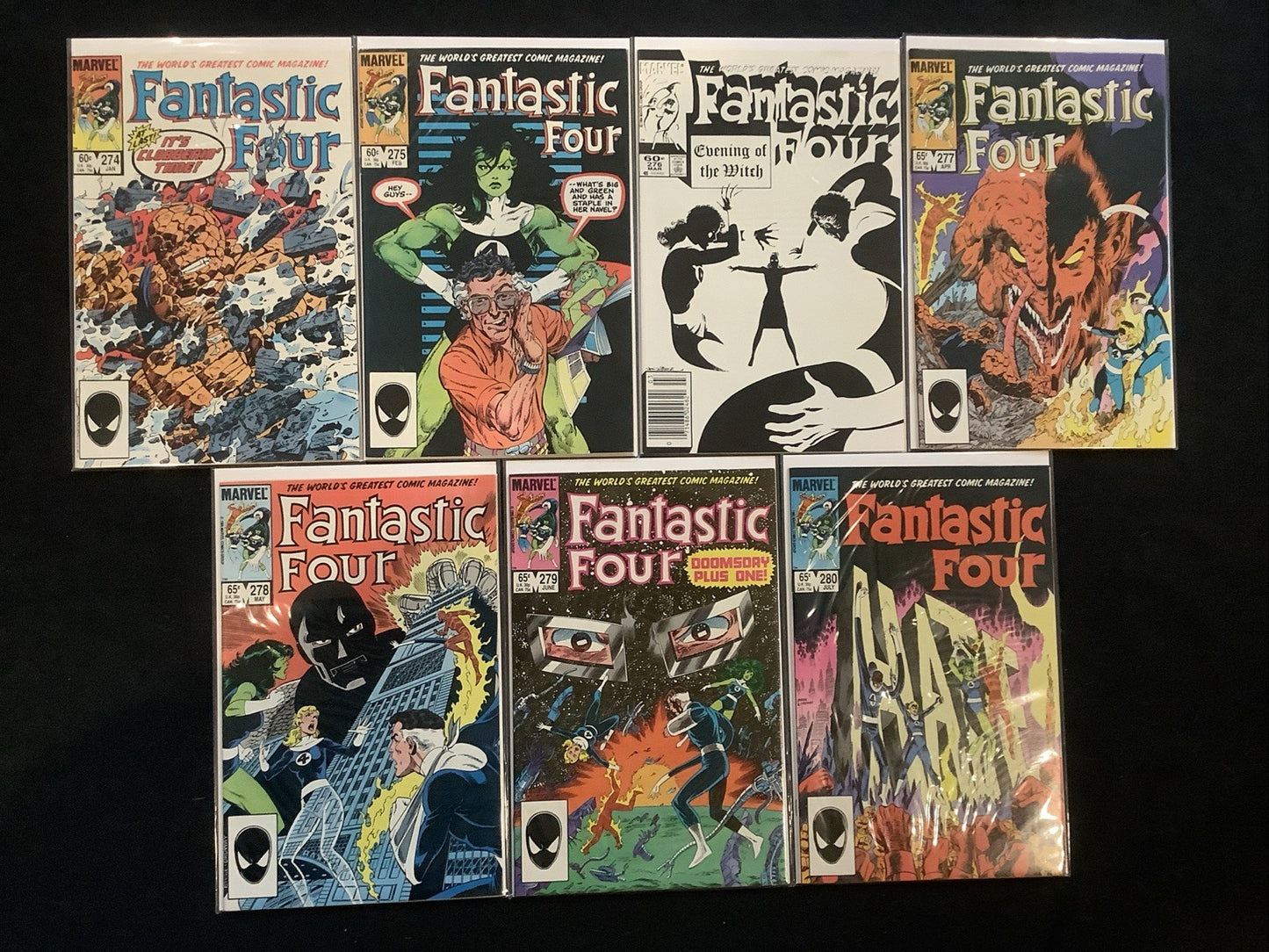 Fantastic Four #274-280 Comic Lot, Marvel, John Byrne, 1st Malice (Sue Storm)