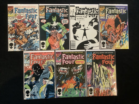 Fantastic Four #274-280 Comic Lot, Marvel, John Byrne, 1st Malice (Sue Storm)