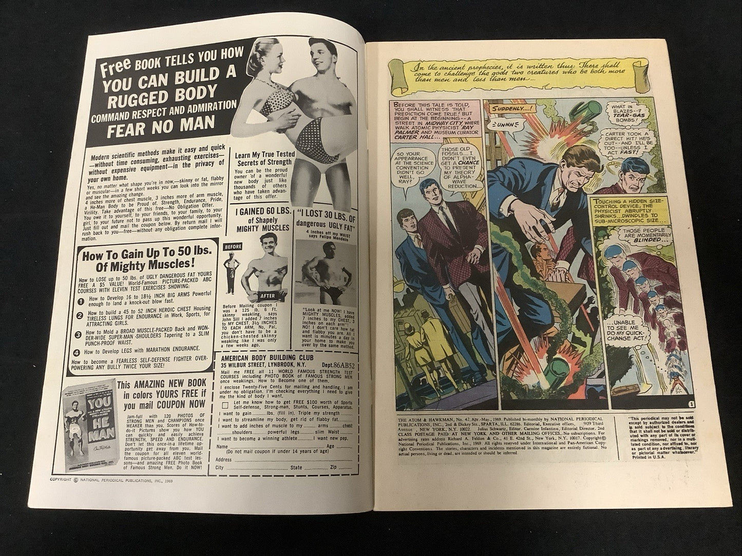 The Atom & Hawkman #42 (DC Comics April-May 1969) VF (8.0) Denny O’Neil