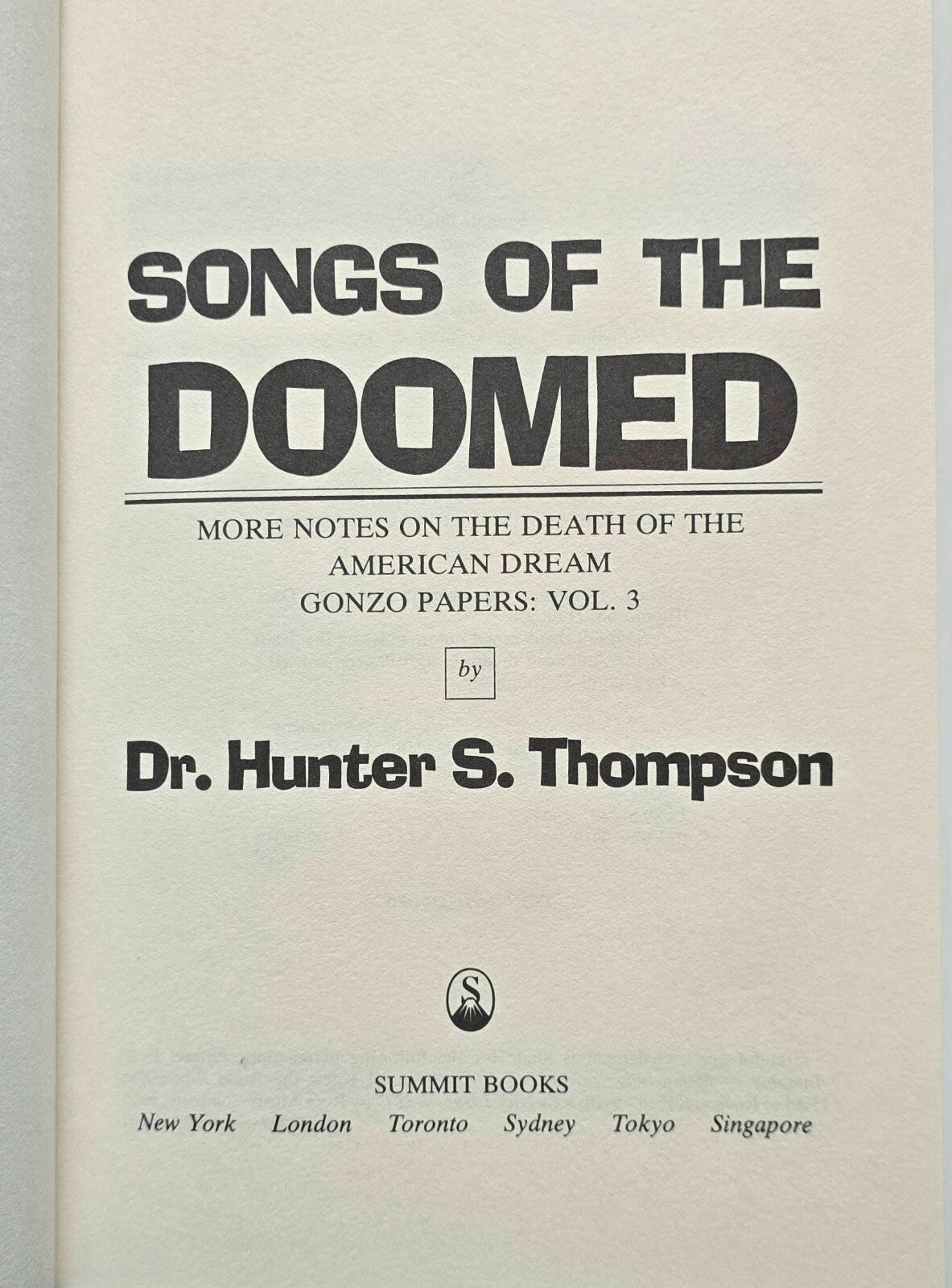 Gonzo Papers Volumes. 2-4 By Hunter S. Thompson (1980-1994)