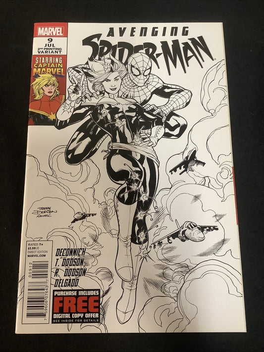 Avenging Spider-Man #9 (Marvel 2012) VF/NM (9.0) Dodson 2nd Print B&W Cover