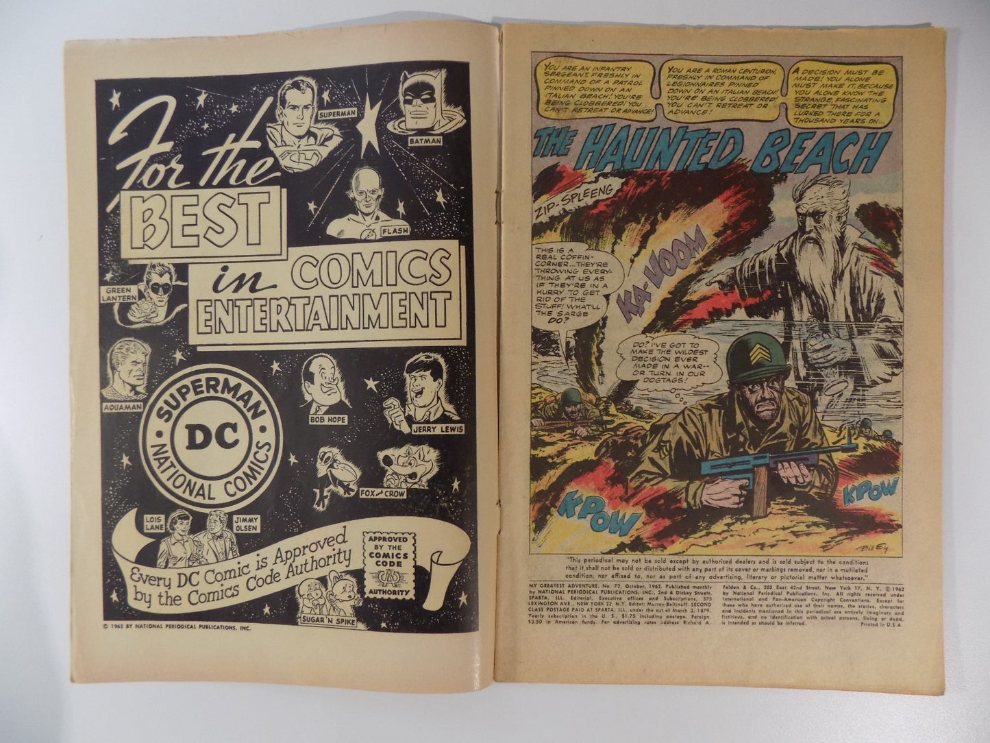 My Greatest Adventure #72 DC Comic October 1962 Fine-
