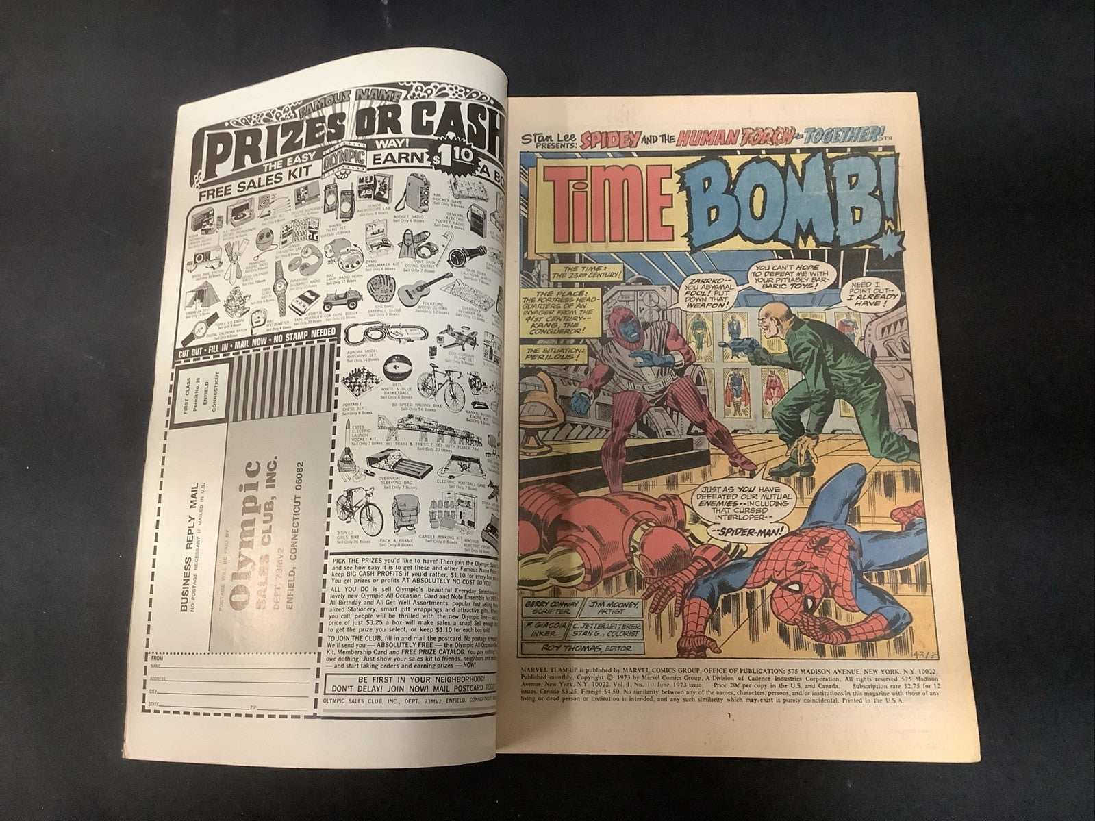 Marvel Team-Up #10 (Marvel Comics June 1973) VF (8.0) Spider-Man & Human Torch