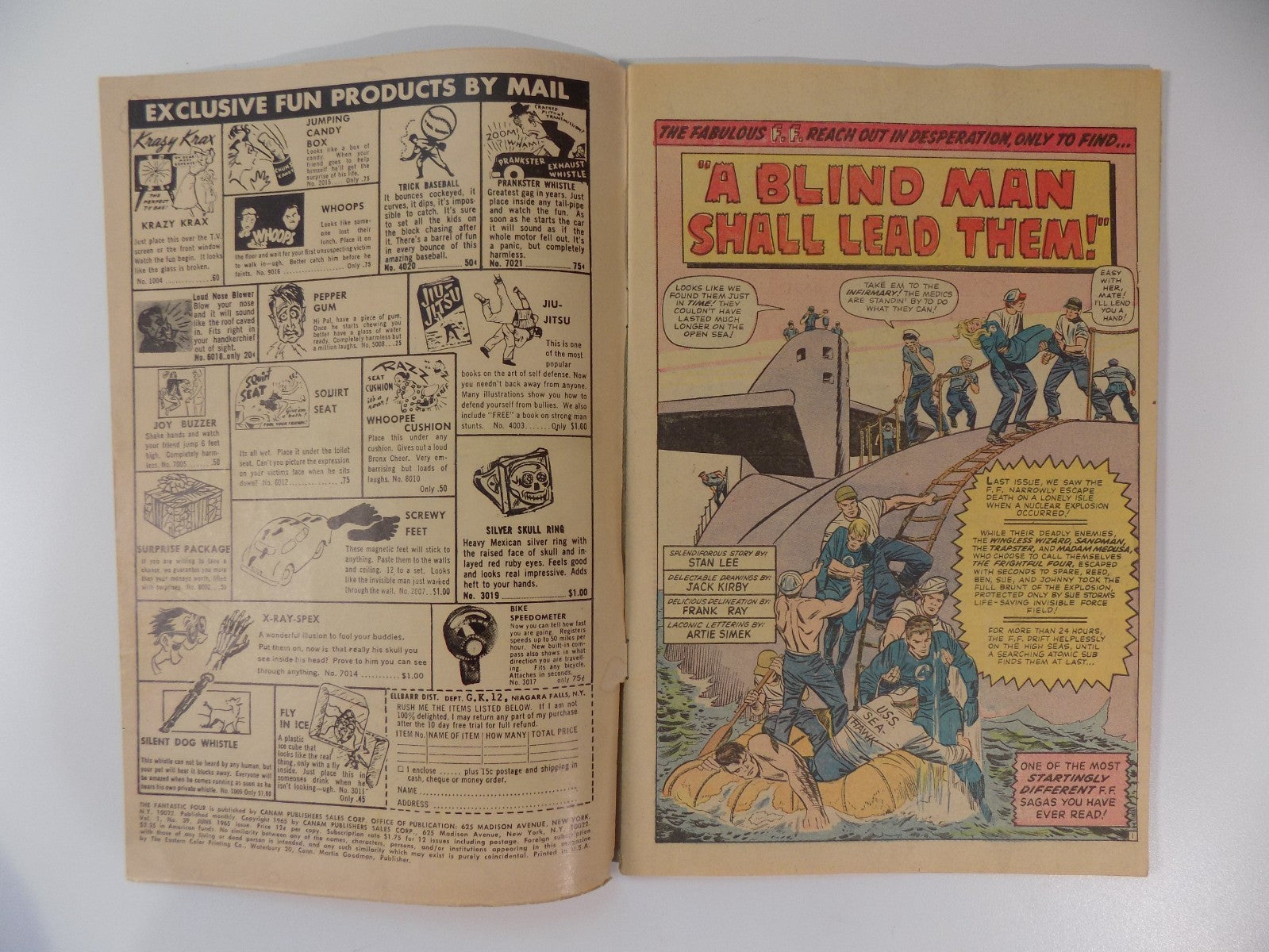 Fantastic Four #39 Marvel Comic June 1965 Fine-