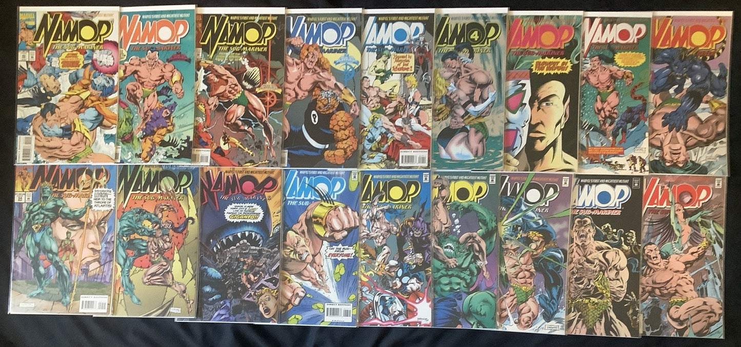 Namor, the Sub-Mariner #1-62 + Annuals #1-3 Comic Lot, Marvel, John Byrne, 1990
