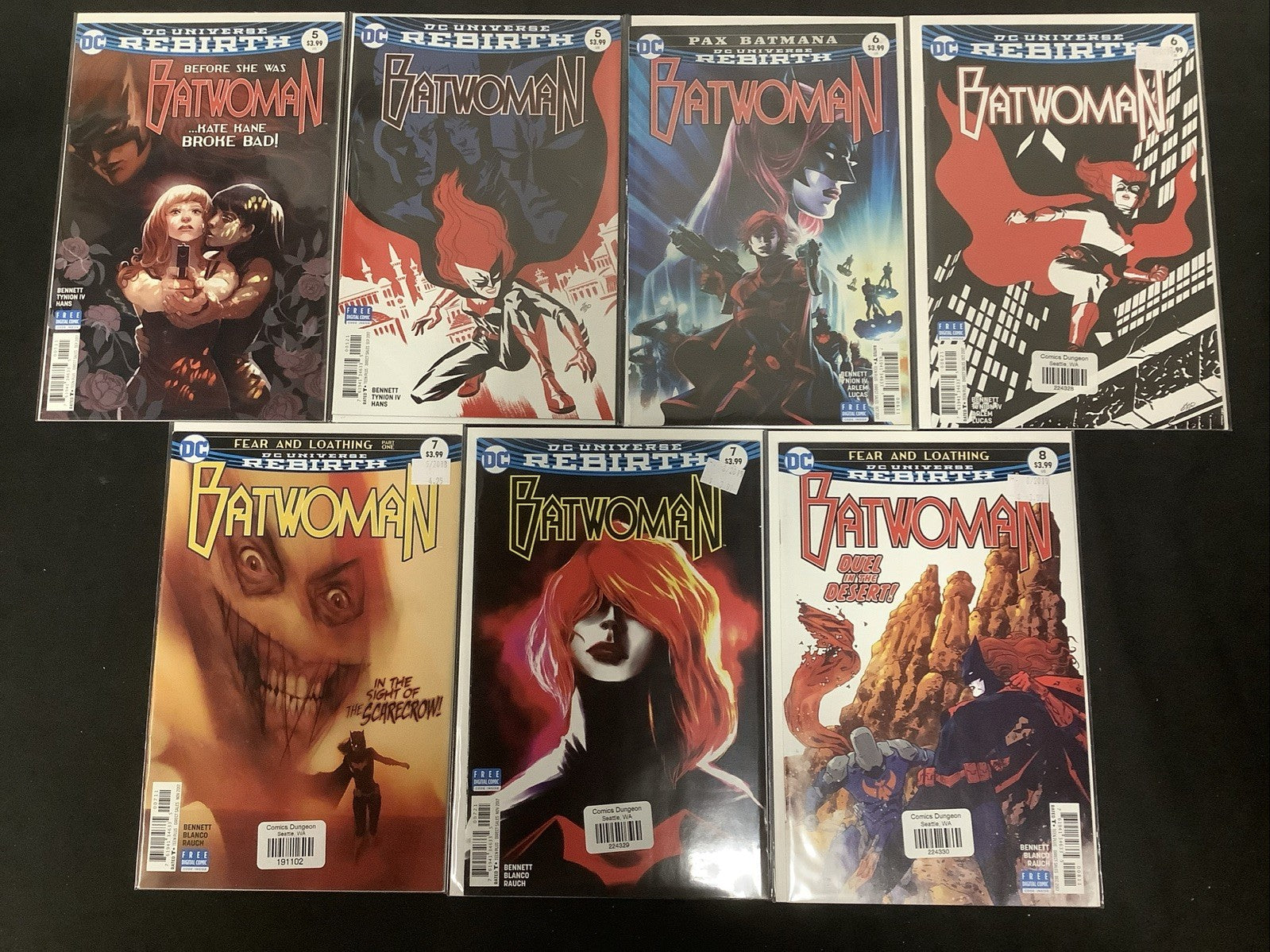 Batwoman #5-8 Comic Lot, DC Comics Rebirth, Additional Variants #5-6, Tynion