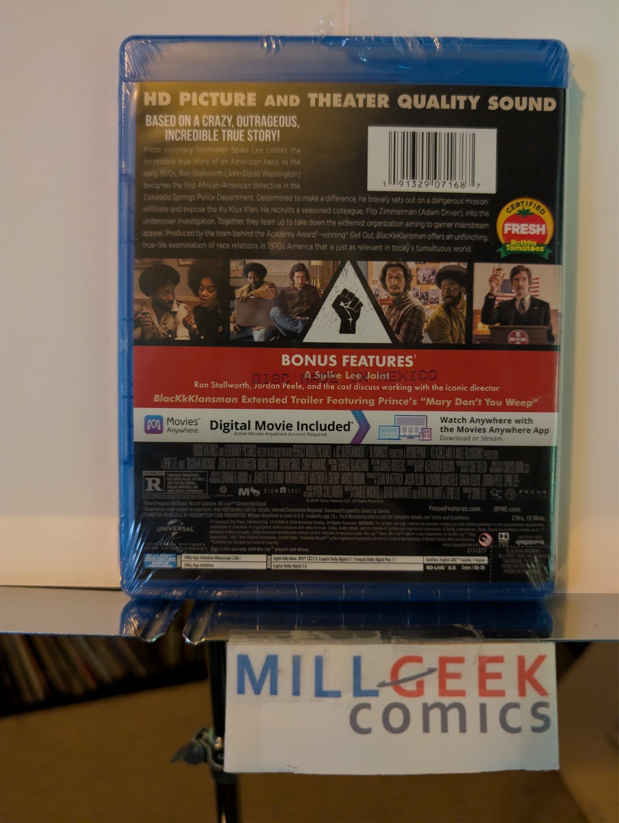 BlackKklansman, A Spike Lee Joint, John David Washington (Blu-ray) -JD