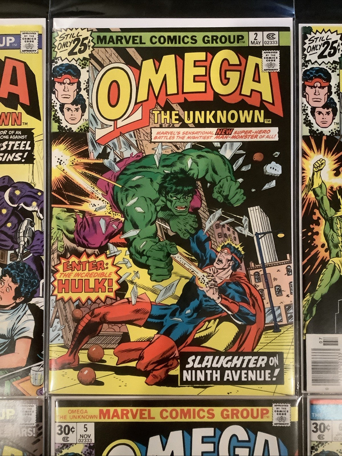 Omega the Unknown #1-6 Comic Lot, Marvel, Steve Gerber, Joe Sinnott, March 1976