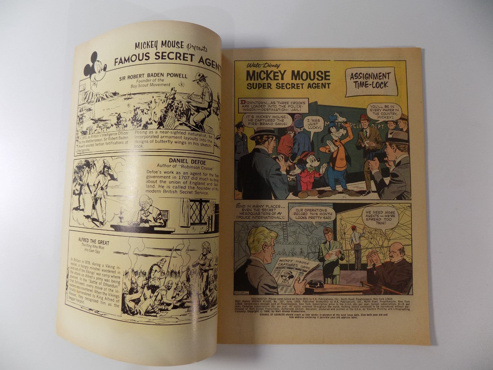 Mickey Mouse #107 Gold Key Comic Walt Disney June 1966 Very Fine+