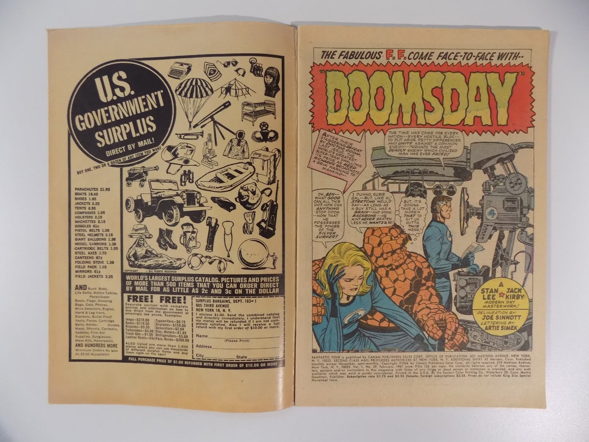Fantastic Four #59 Marvel Comic February 1967 Fine/Very Fine