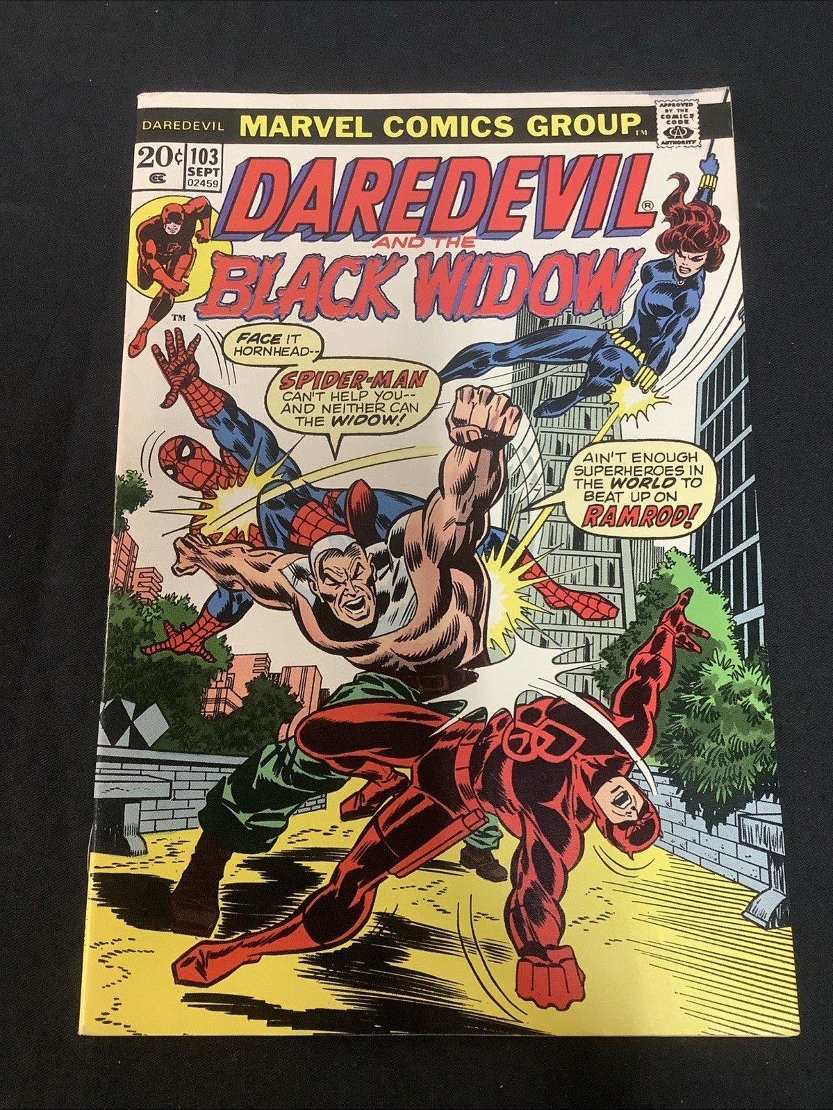 Daredevil #103 (Marvel Comics September 1973) VF+ (8.5) Spider-Man Team-Up