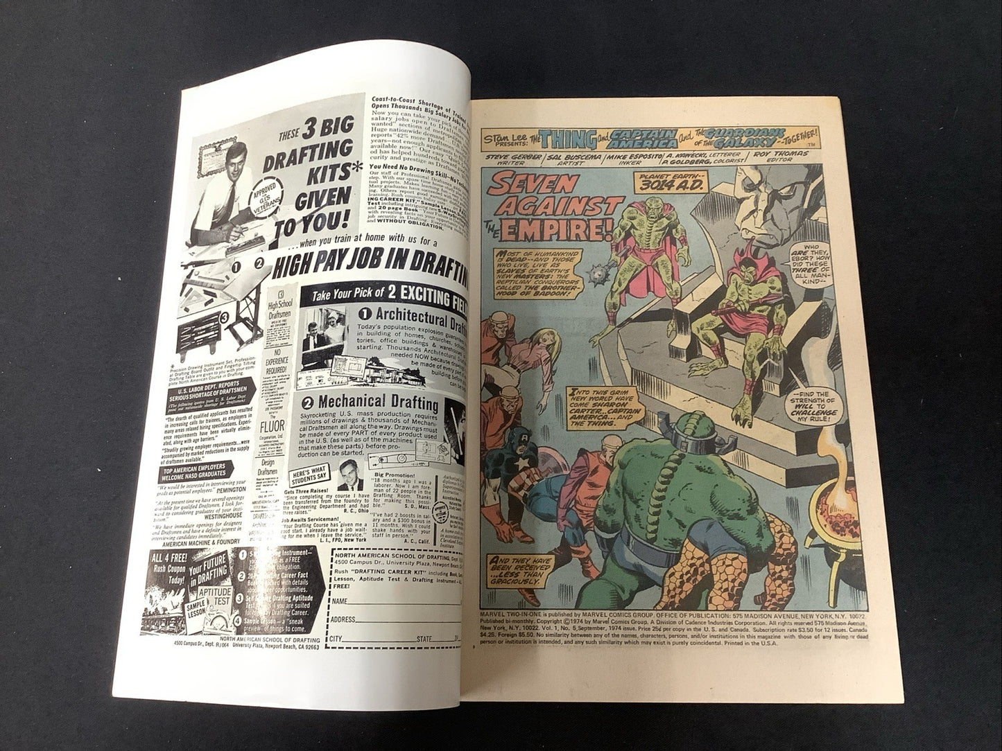 Marvel Two-in-One #5 (Marvel Comics September 1974) VF+ (8.5) Steve Gerber