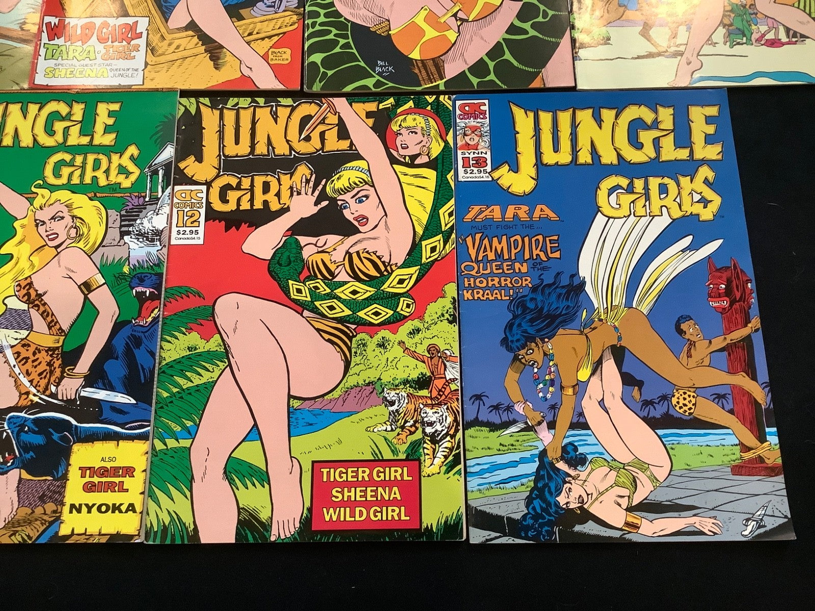 Jungle Girls #1,2,3,4,5,7,8,9,11,12,13 comic lot, AC Comics, Sheena, 1989
