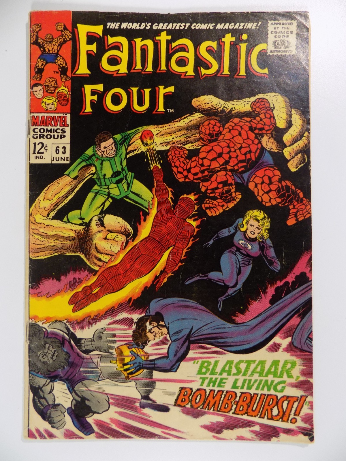 Fantastic Four #63 Marvel Comic June 1967 Fine