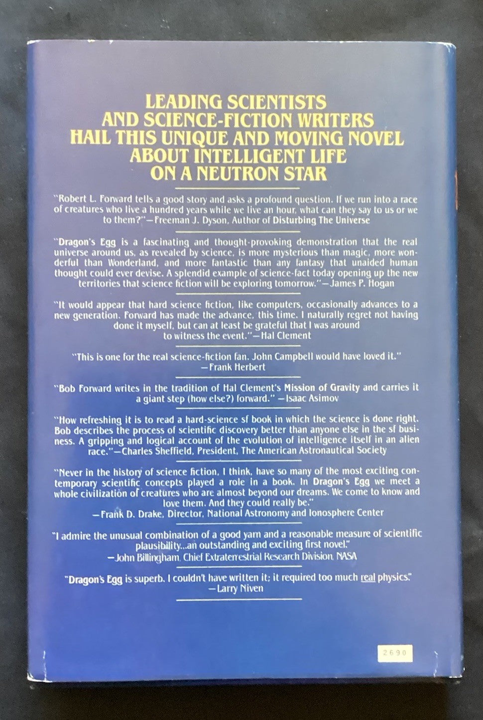 Dragon’s Egg Robert L. Forward Book Club Edition BCE Hardcover Del Rey Sci-Fi JD