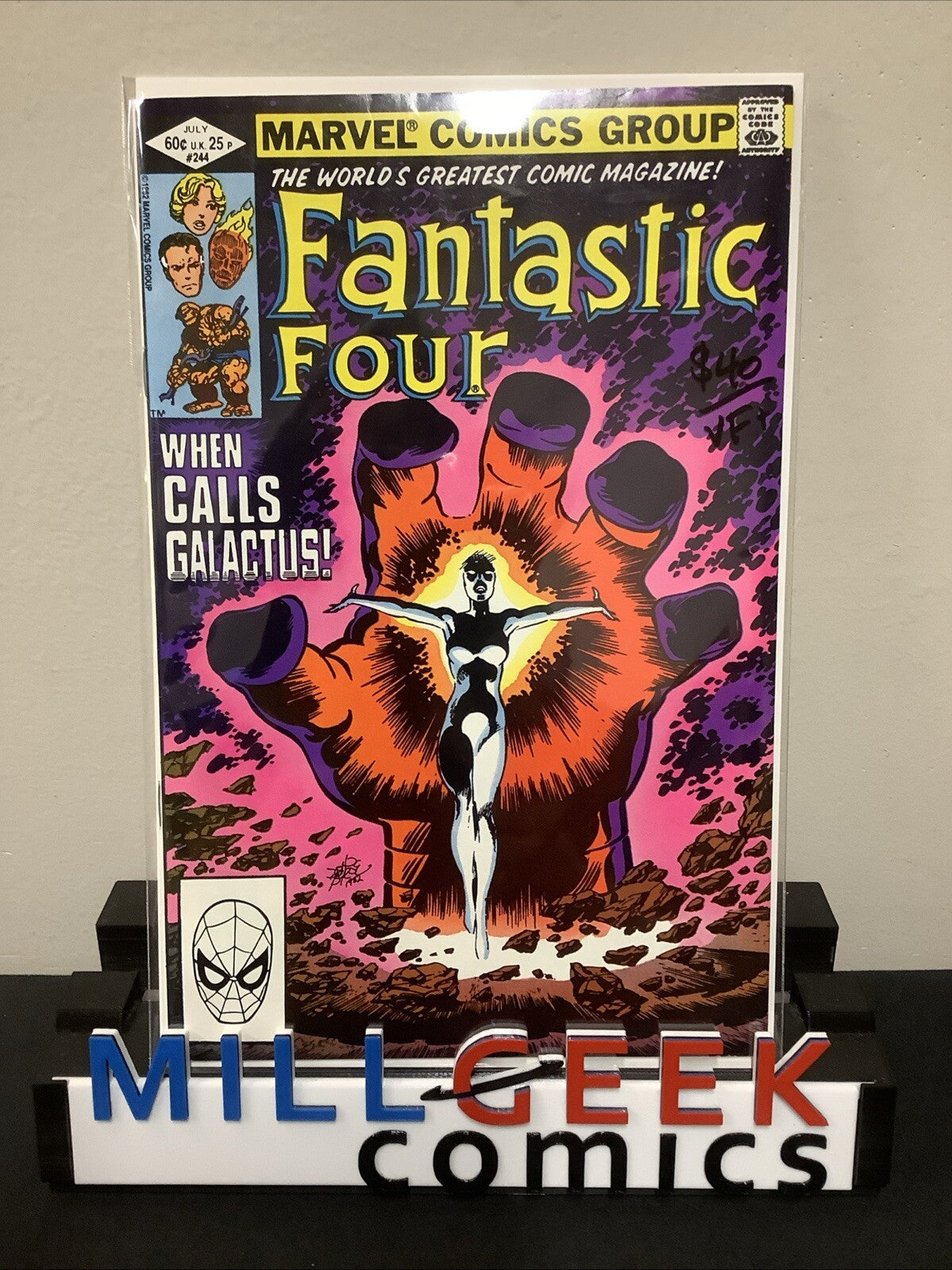 Fantastic Four #244 (Marvel July 1982) VF+ (8.5) 1st App Nova (Frankie Raye)