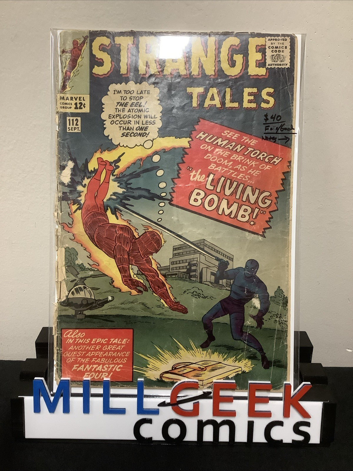 Strange Tales #112 (1963) F/G (1.5) 3 Extra Staples, Full Page Ad Avengers #1