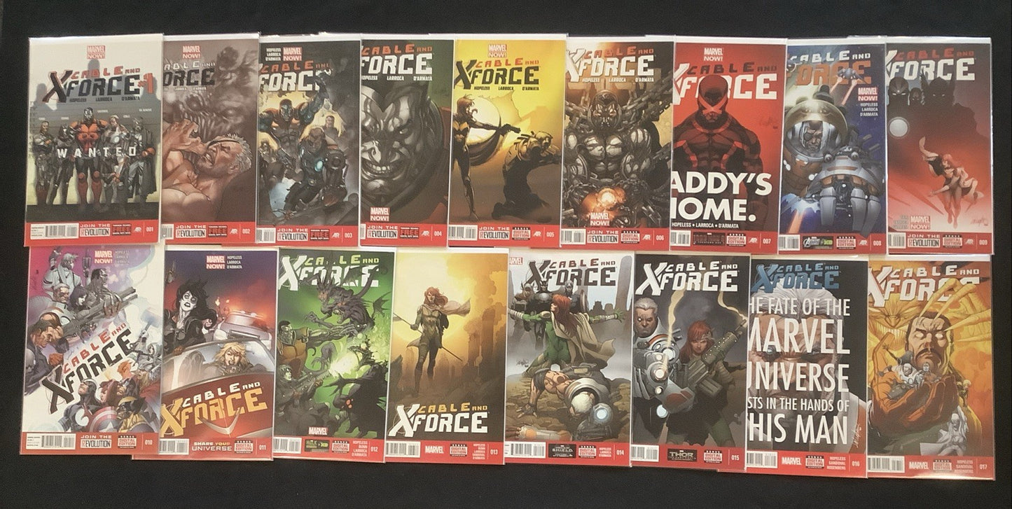 Cable and X-Force #1-17 Comic Lot, Marvel, Hopeless/Larroca, 2013