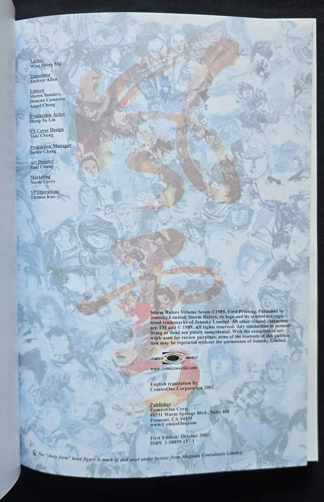 Storm Riders By Wing Shing Ma Vol. 07 (1st Ed 2002) Hong Kong Comic