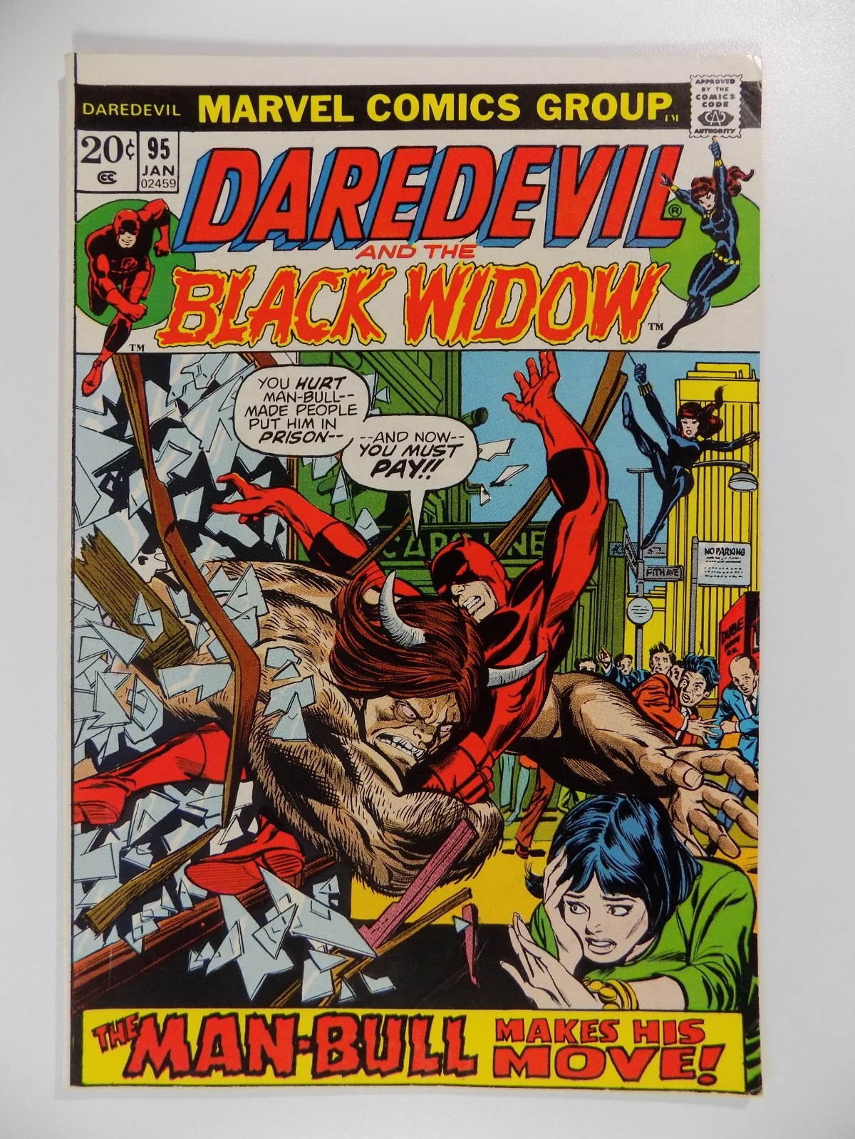 Daredevil #95 Marvel Comic January 1973 Very Fine-