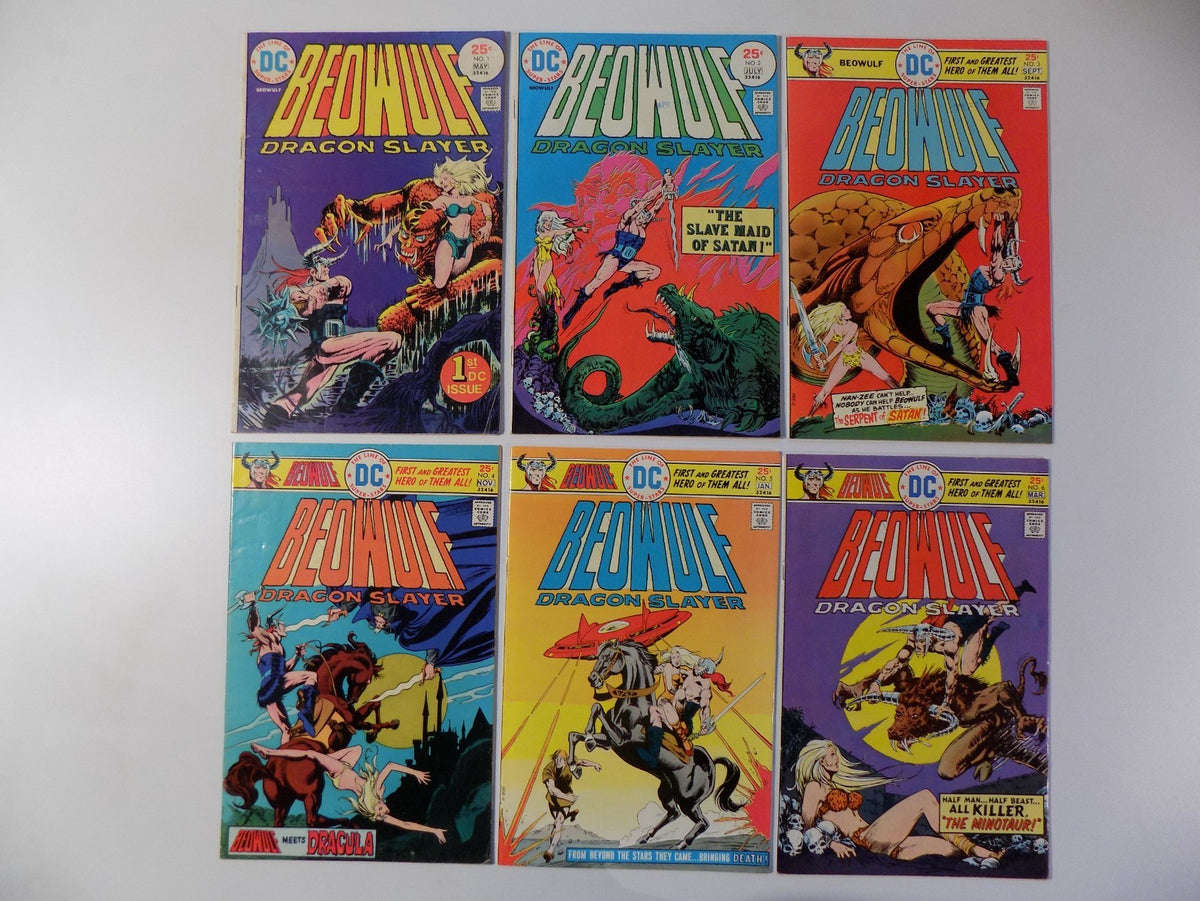 Beowulf Dragon Slayer #1-6 DC Comics May 1975-March 1976 Fine or Better
