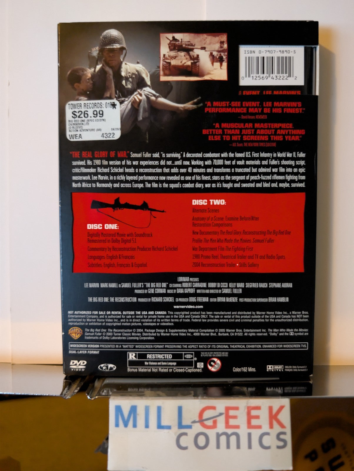 To Hell & Back / The Big Red One / Bridge at Remagen, etc, 4 Movie lot (DVD) -JD