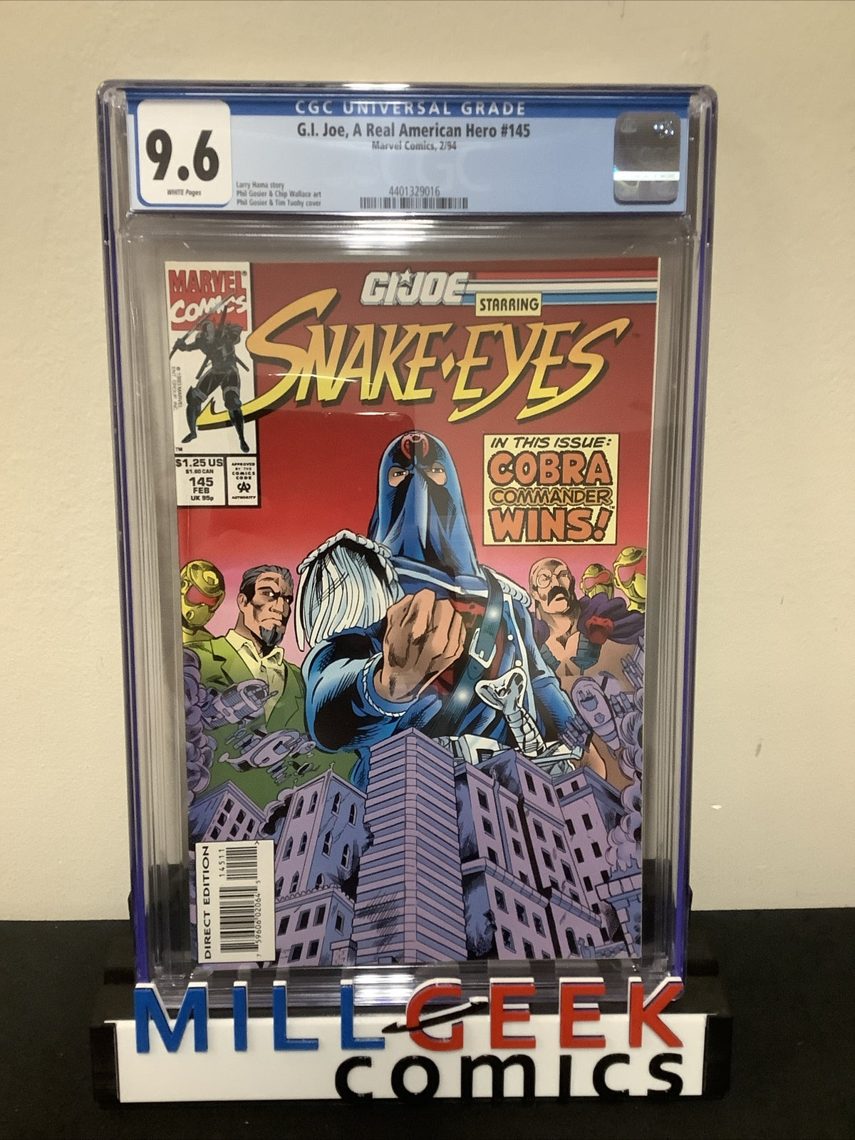 G.I. Joe, A Real American Hero #145, CGC Graded 9.6, White Pages, Larry Hama