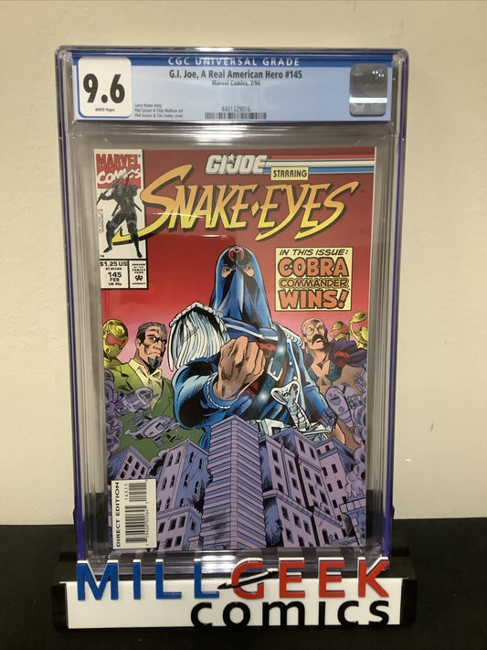 G.I. Joe, A Real American Hero #145, CGC Graded 9.6, White Pages, Larry Hama