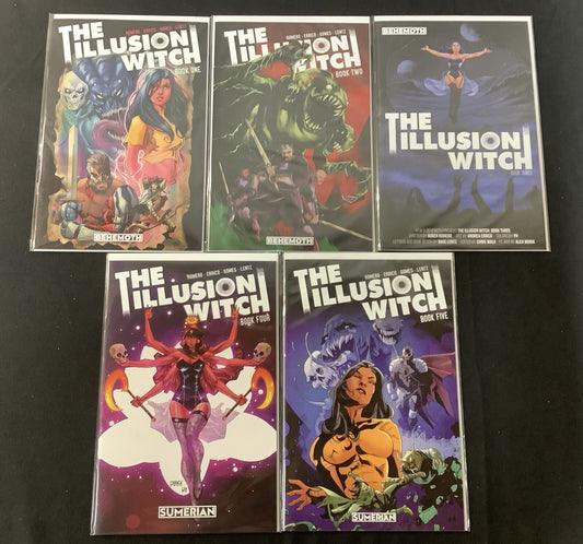 Illusion Witch #1-5 Complete Comic Set, Behemoth/Sumerian, Ruben Romero